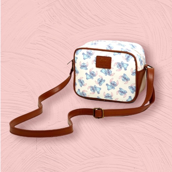 Loungefly Handbags - LOUNGEFLY Lilo & Stitch Cream & Brown Camera Bag